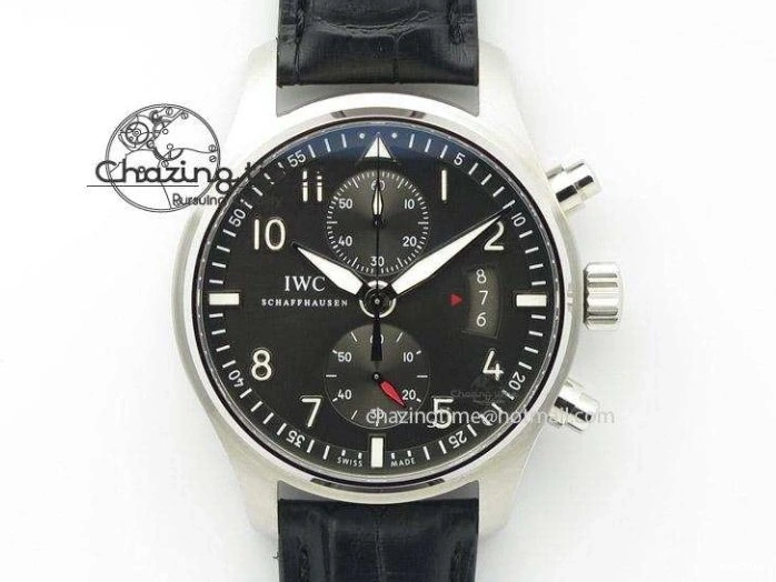 MIROTIME 0128 Pilot Chrono IW388003 Real Ceramic V6F Best Edition Green Markers On Black Nylon Strap A Effortless 7283